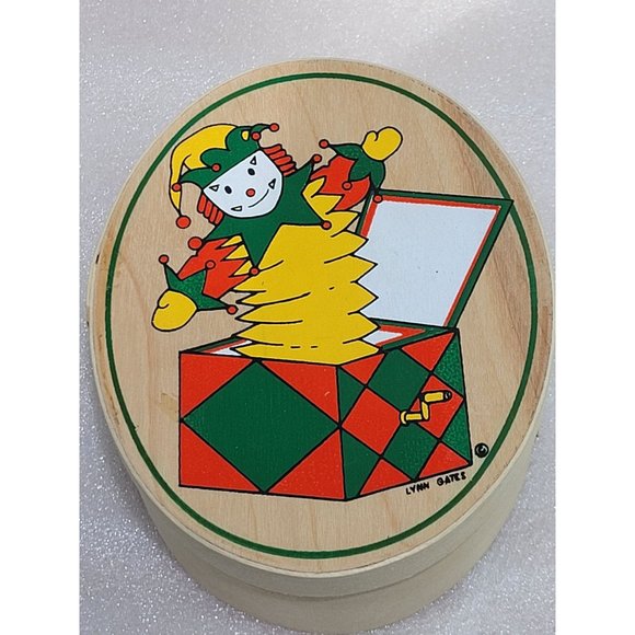 Lynn Gates Nesting Box Set of 3 Oval Painted Toys Doll Rocking Horse Jack in Box - Picture 8 of 8